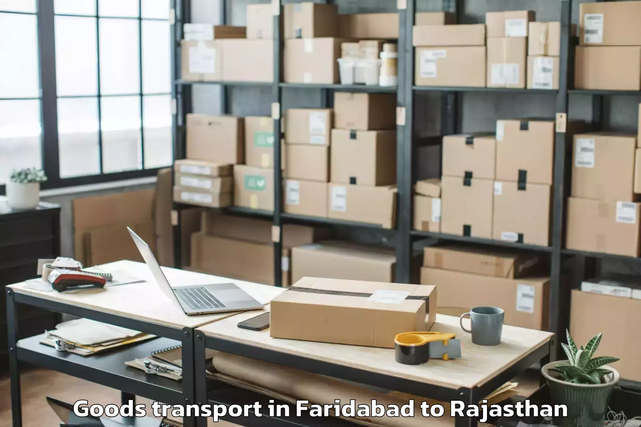 Get Faridabad to Jahazpur Goods Transport